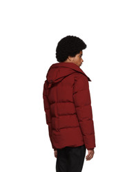 Kenzo Red Down Quilted Puffer Jacket