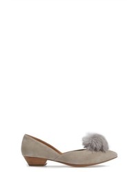 Linea Paolo Camille Pump With Genuine Rabbit Fur Pom