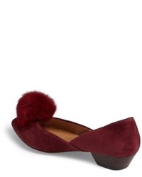 Linea Paolo Camille Pump With Genuine Rabbit Fur Pom