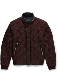 Prorsum Leather Trimmed Quilted Shell Bomber Jacket