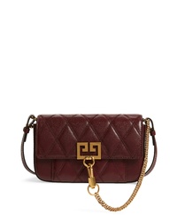 Givenchy - The L.C. small weekender bag in burgundy taurillon