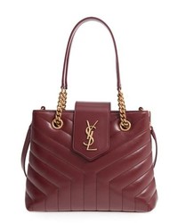 Saint Laurent Small Loulou Matelasse Calfskin Leather Shopping Tote