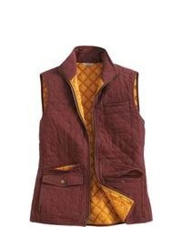 Burgundy Quilted Outerwear