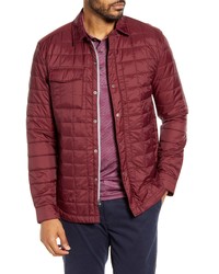 Burgundy Quilted Shirt Jacket