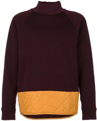 Burgundy Quilted Sweatshirt