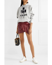Isabel Marant Etoile Zeist Ruffled Faux Textured Leather Mini Skirt