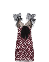 Giambattista Valli Silk Ruffle Sleeve Mini Dress