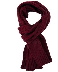 Asos Cable Scarf Red