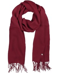 Mila Schon Burgundy Wool And Cashmere Stole