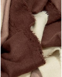 Pieces Ombre Scarf In Burgundy