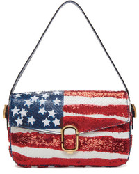 Marc Jacobs American Flag Sequin Python Shoulder Bag Red