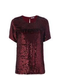 P.A.R.O.S.H. Gathered Sequin T Shirt