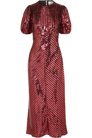 rixo red sequin dress