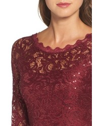 Sequin Hearts Sequin Lace Gown