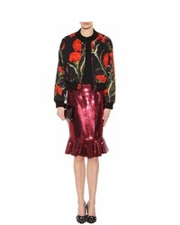 Dolce & Gabbana Sequin Peplum Pencil Skirt