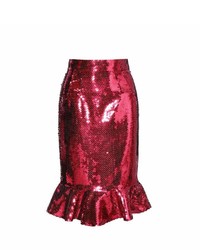 Dolce & Gabbana Sequin Peplum Pencil Skirt