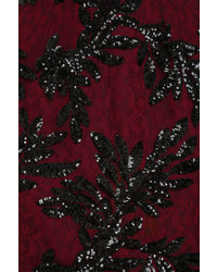 Dress the Population Jordyn Burgundy Lace Sequin Dress