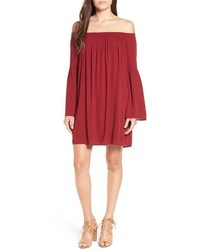 One Clothing Off The Shoulder Shift Dress