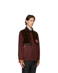 Gucci Brown And Burgundy Gg Mignon Jacket