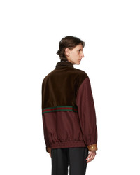 Gucci Brown And Burgundy Gg Mignon Jacket