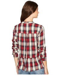 Splendid Cropped Shirt With Fray Clothing