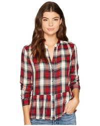 Splendid Cropped Shirt With Fray Clothing