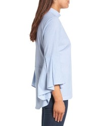 Pleione Petite Ruffle Sleeve Poplin Shirt