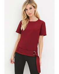 Forever 21 Textured D Ring Blouse