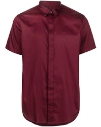 Armani Exchange Logo Embroidered Short Sleeve Shirt