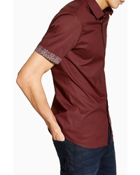 Topman Stretch Skinny Fit Shirt