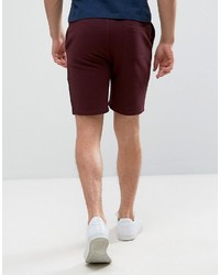 Asos Skinny Jersey Shorts In Burgundy