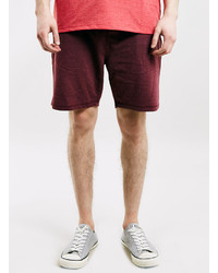 Topman Burgundy Marl Jersey Shorts