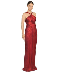 Maria Lucia Hohan Scarlet Metallic Silk Tulle Gown