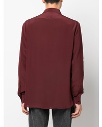 Saint Laurent Long Sleeve Silk Shirt