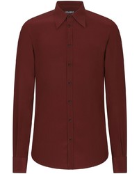 Dolce & Gabbana Silk Crepe De Chine Long Sleeve Shirt