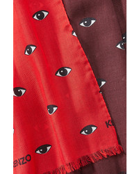 Kenzo All Over Eyes Scarf With Silk