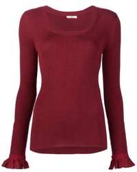 Burgundy Silk Sweater