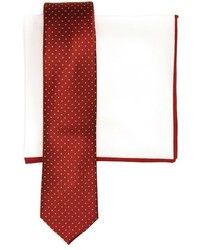 The Tie Bar Dot Silk Skinny Tie Cotton Pocket Square Style Box