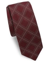 Canali Dots Squares Silk Tie