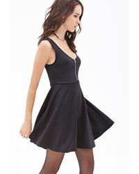 Forever 21 Zippered Fit And Flare Dress
