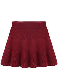 ChicNova Pure Color Pleated Knit Skirt