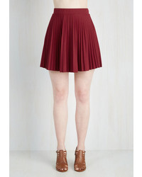Lovely Day Fashion Accordion To You Skirt In Burgundy