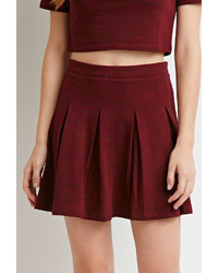 Forever 21 Marled Knit Pleated Skirt