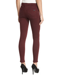 Hudson Nico Mid Rise Skinny Jeans Red