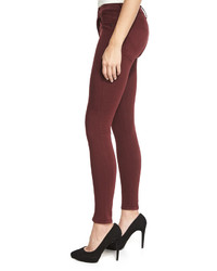 Hudson Nico Mid Rise Skinny Jeans Red