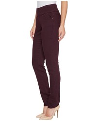 Jag Jeans Nora Pull On Skinny In Color Knit Denim In Plum Noir Jeans
