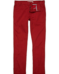 River Island Red Skinny Jeans