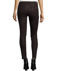 7 For All Mankind The Ankle Skinny Coated Jeans Plum