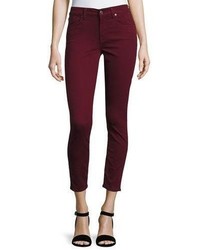 7 For All Mankind The Ankle Skinny Jeans Cranberry