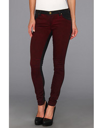 Blank NYC The Two Tone Skinny Classique In Blackwine Red